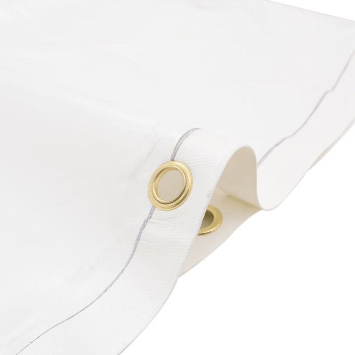 VidaXL Tarpaulin, Roof Cover with Metal Eyelets, UV-Resistant Protective Tarp Outdoor Garden, White 156072