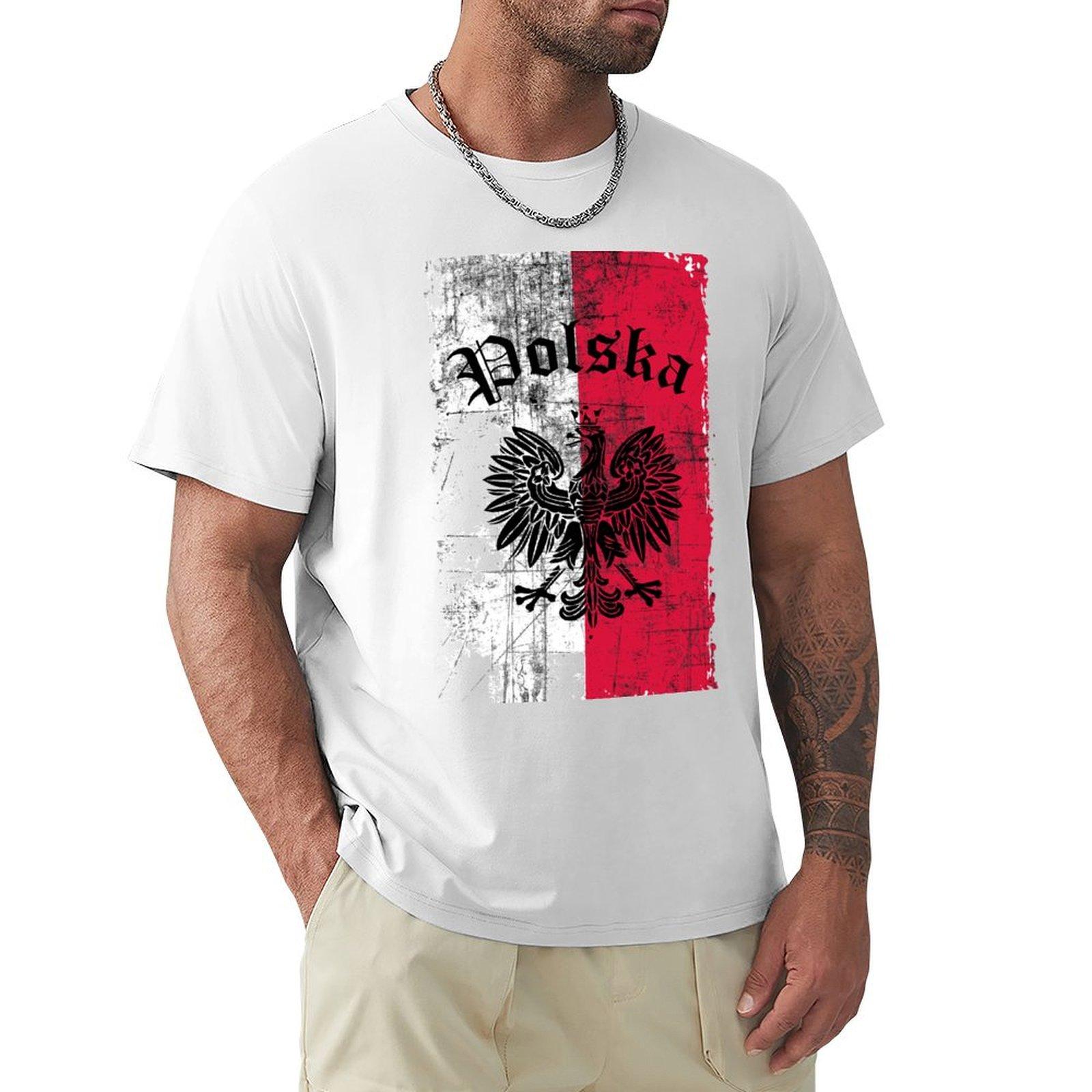 Polska TShirt oversized graphic tee sports fans clothing for men S