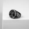 Vintage Stainless Steel Men's Ring Viking Tree of Life Celtic Knot Band