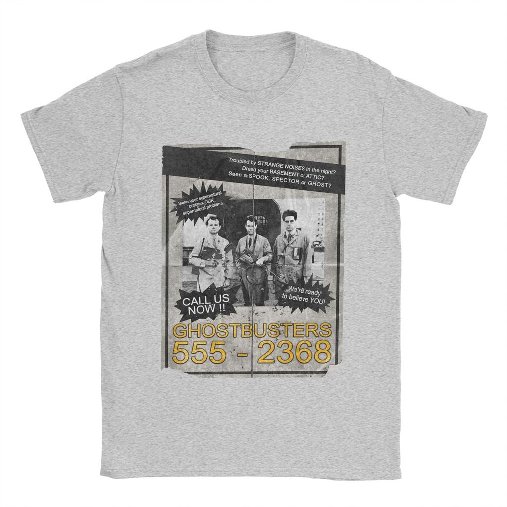 Ghostbuster Who Ya Gonna Call Men's T Shirts Unique Tee Shirt Short Sleeve O Neck T-Shirt Pure Cotton Summer Clothing