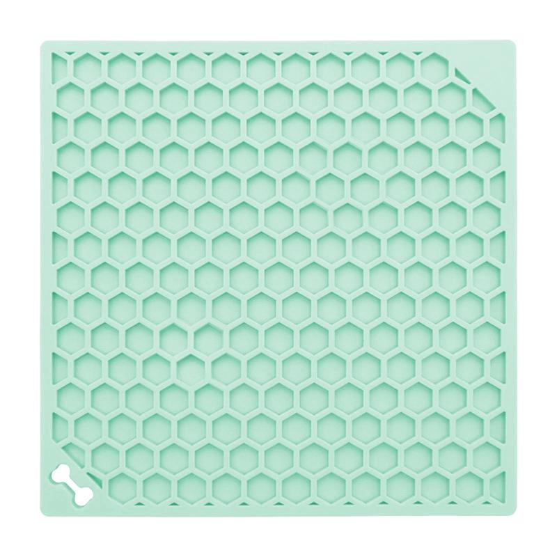 Pet cat dog silicone honeycomb licking pad anti-choking and leak-proof slow-feeding pad suction cup pet licking pad