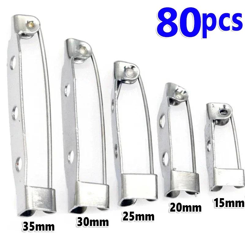 40/80 Stück Broschenverschluss Nadelrückseiten Sicherheitsverschluss Nadelstifte Metallnadelrückseiten Namensschild-Nadelclips Schmucknadeln für Abzeichen Hochzeitsanstecker