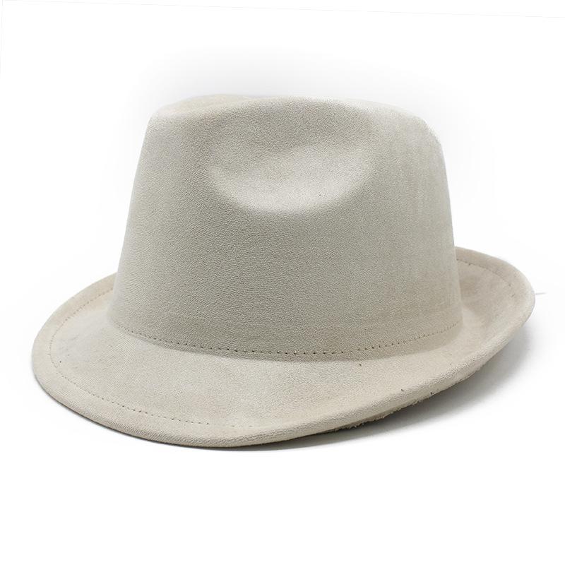 Top Hat Suede Vintage Men'S And Women'S British Hat Back Edge Jazz Hat Wool Top Hat Cowboy Hat