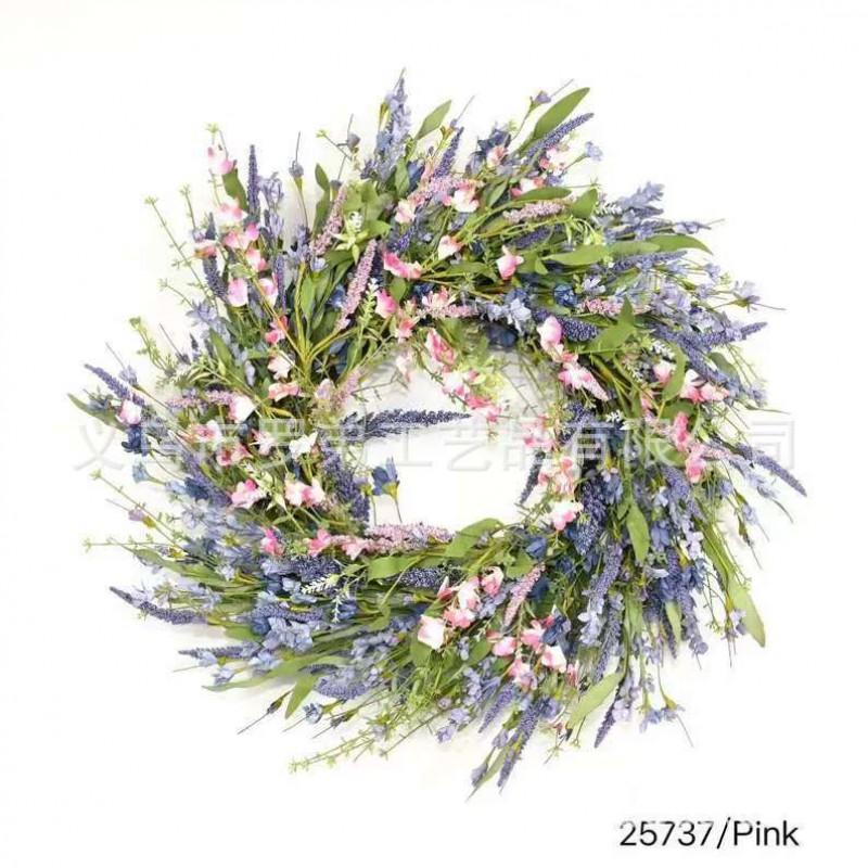 Easter Wreath Decor With Artificial Daisies Sunflowers Door Wall Hanging Home Party Decoration