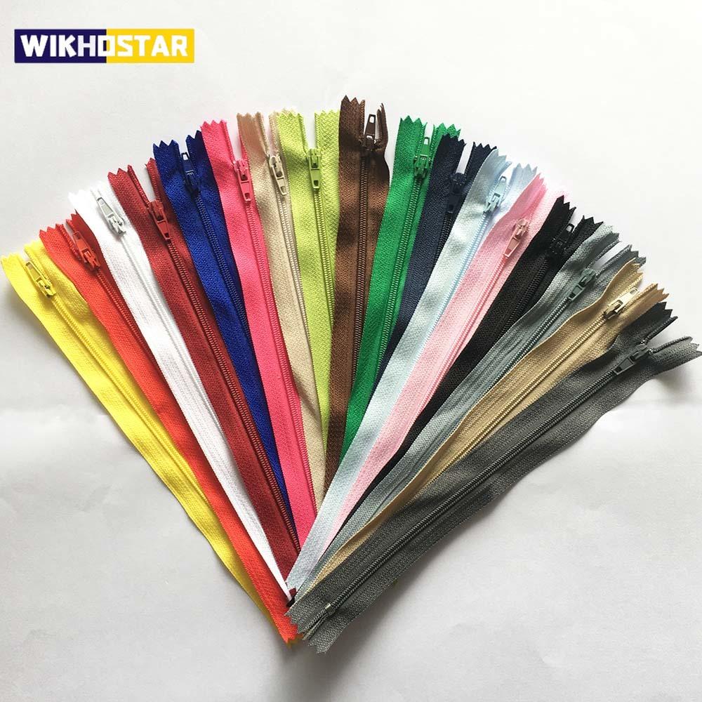 10 Pieces Nylon Zipper Zip 3# 20/30cm Zippers Sewing Accessories