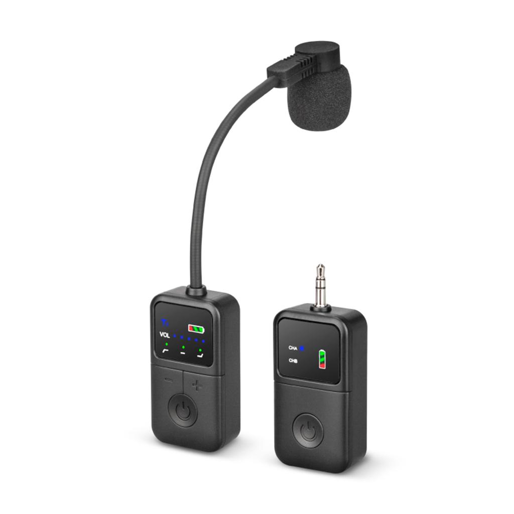 2.4GHz Wireless Mic Transmitter and Receiver Clip-on Instrument Microphone Saxophone Microphone for Saxophone and More