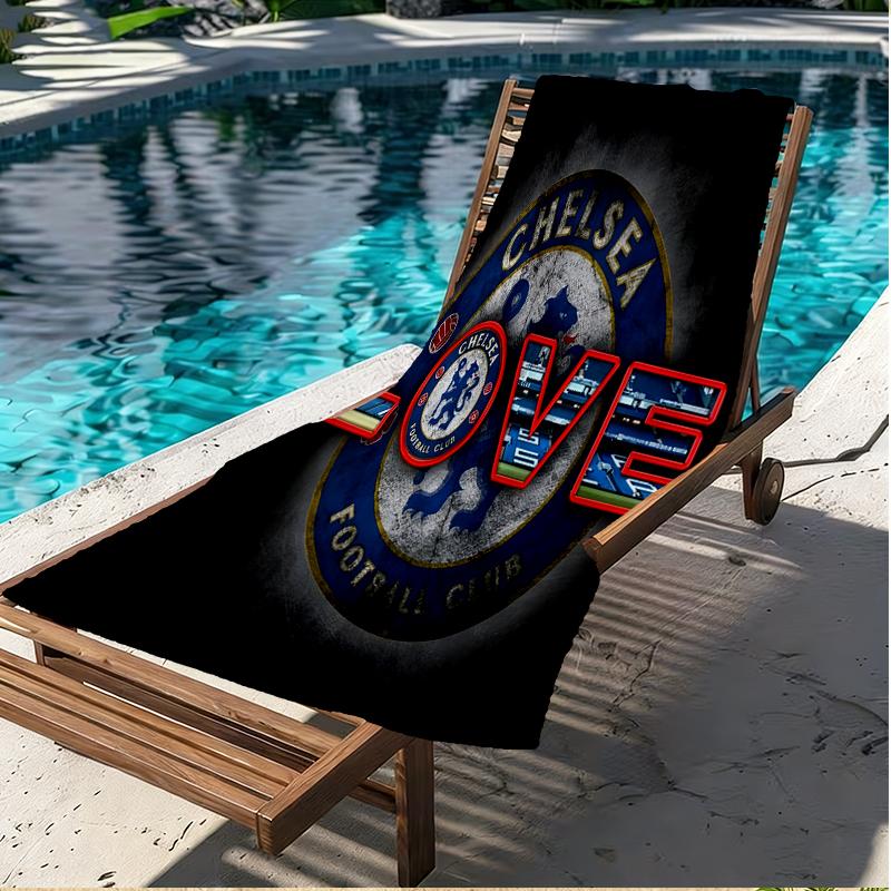 Chelsea F.C Print Beach Towel, Versatile Lightweight Absorbent Beach Towel for Pool Surf Yoga Bathroom, Perfect Birthday Holiday Gift