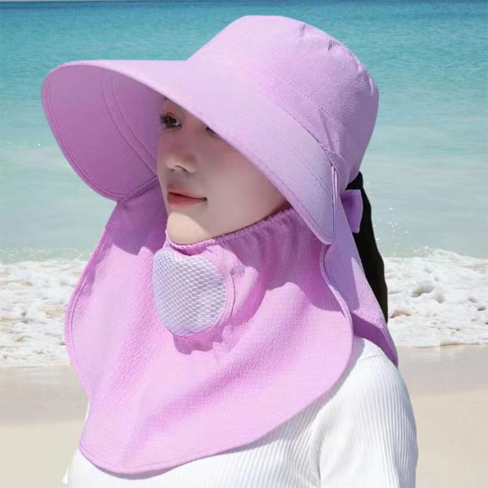 1Pc Summer Sun Hats UV Protection Outdoor Fishing Cap for Women Hiking Camping Working Visor Bucket Hat Removable Fishing Hat
