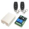 Comutator cu Telecomandă Wireless cu 2 Canale 220v AC, Cu Transmițător Pornit/Oprit Pentru Ușă de Garaj, Lumină, Uz Casnic