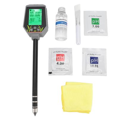 6 In 1 Soil PH Meter Kit PH EC Light Fertility Humidity Temperature Soil Digital Tester for Garden G