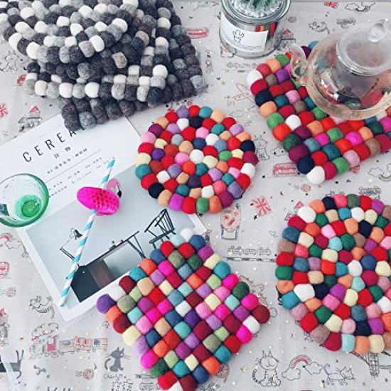 100 Wool Balls Felt Colorful Garland Wool Fiber Diameter 2cm Balls Ultra Lightweight Cute 20 Colors Party Decoration