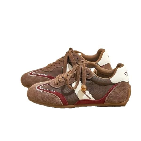 Leather inner height increase 4cm retro German training shoes women's 2025 autumn new dune wind sports Forrest Gump shoes casual shoes