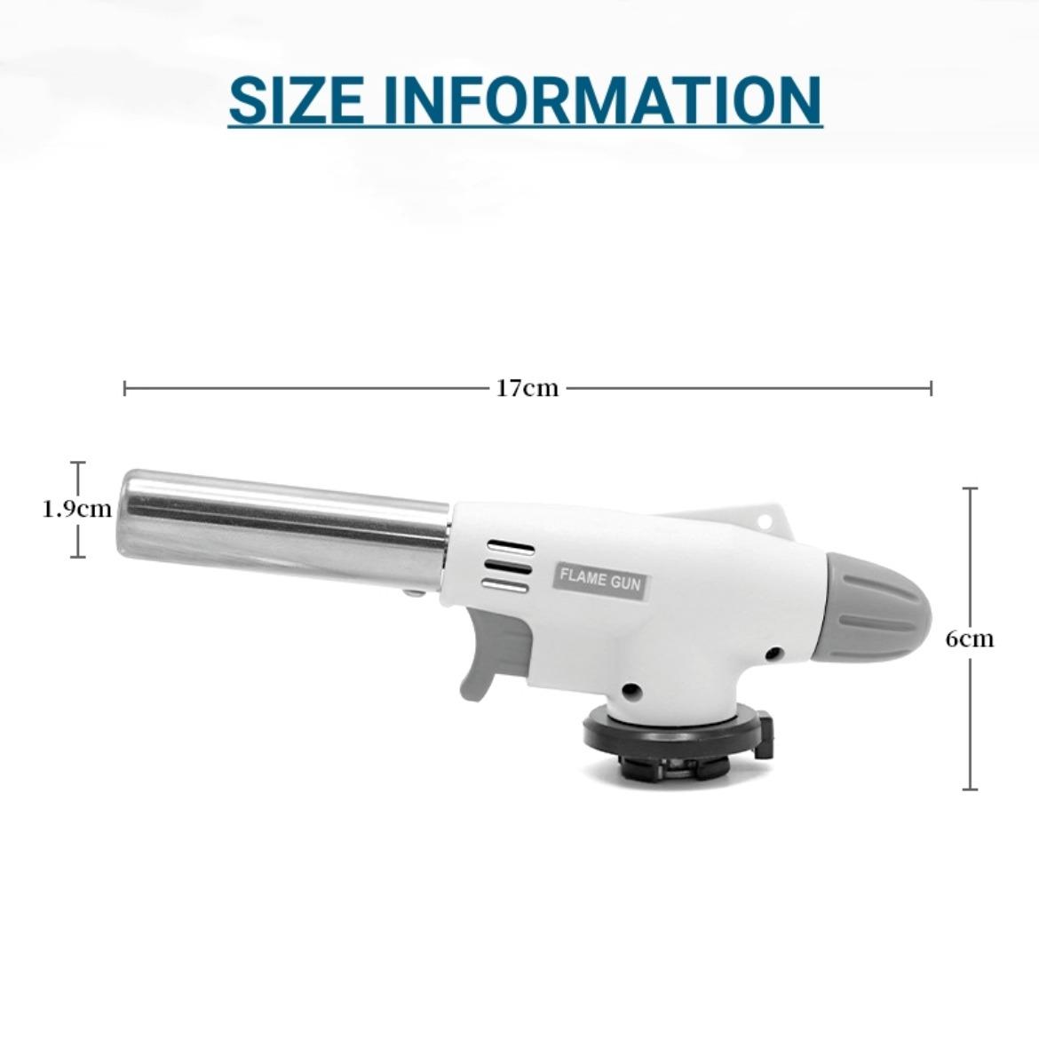 

Факел для приготовления пищи, бутановая газовая сварочная горелка с автозажиганием, сварочная газовая горелка, газовая горелка с пламенным пистолетом для удара для барбекю, кемпинга, приготовления пищи белый
