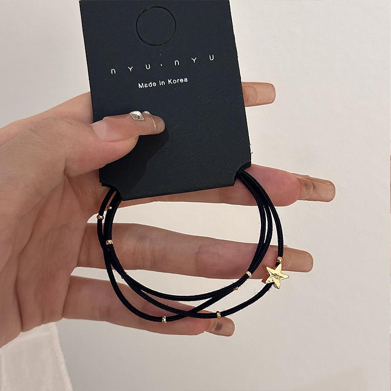 Multi-strand Elastic and Simple Girl Hair Tie, Golden Star Hair Band, Rubber Band, Korean-style Versatile Bun Hair Tie