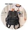 Korean Color Block Retro Stripe Backpack - Versatile, Large Capacity School & Casual Bag