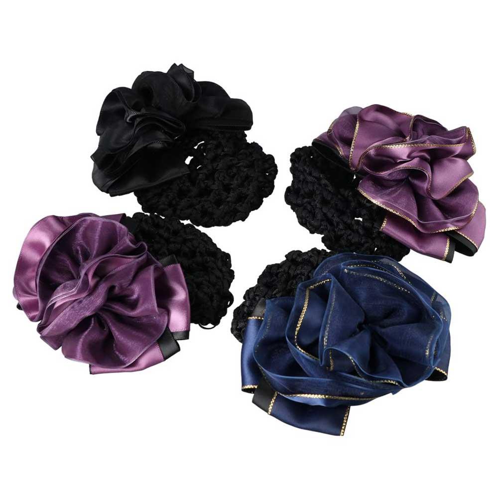 

Hair Clip Headwear Nurse Korean Bun Snood Ponytail Clip Floral Spring Clip Hairgrips Cover Net чорний