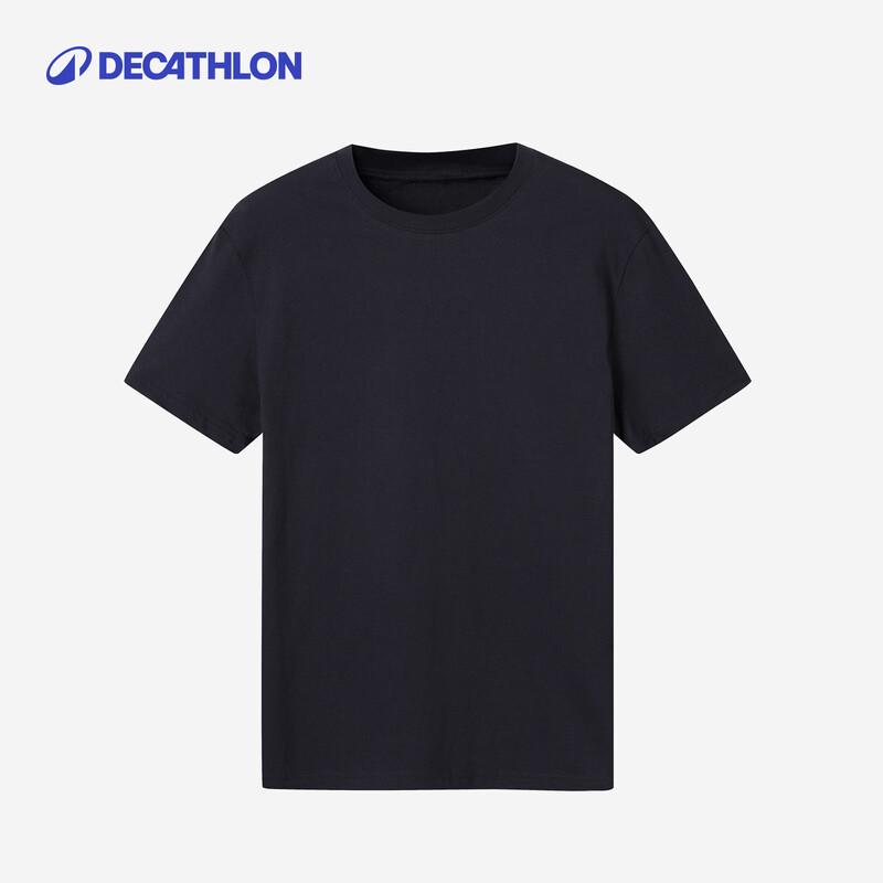 Decathlon Herren Sport-T-Shirt mit Rundhalsausschnitt, einfarbig