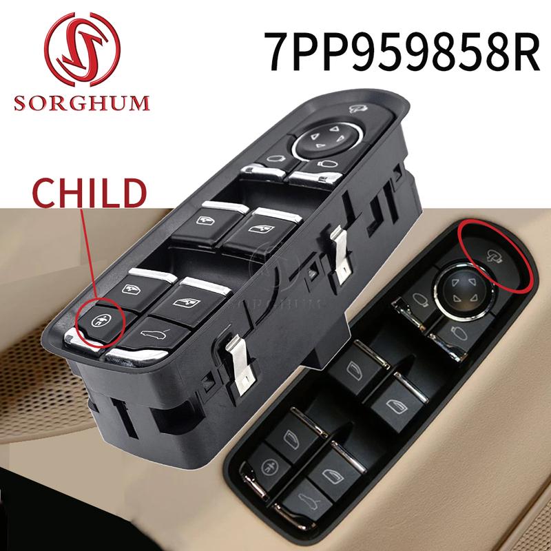 SORGHUM 7PP959858A 7PP959855BDML 7PP959858R M Child Power Window Switch For Porsche Panamera 970 Cayenne 92A Macan 95B 7PP959858