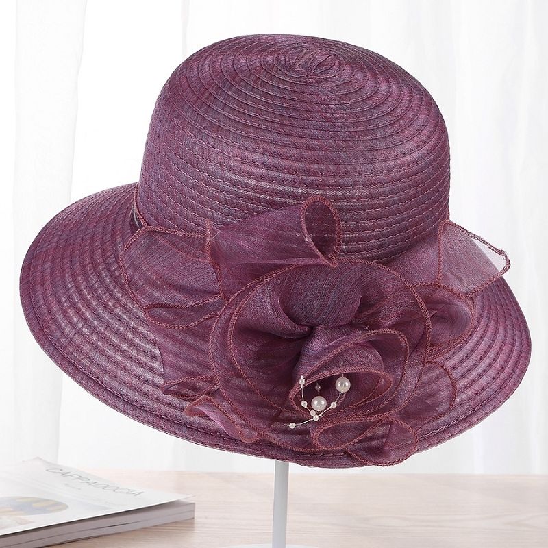 Summer Elderly Hat, Women's Basin Hat, Large Eave Foldable Beach Cool Hat