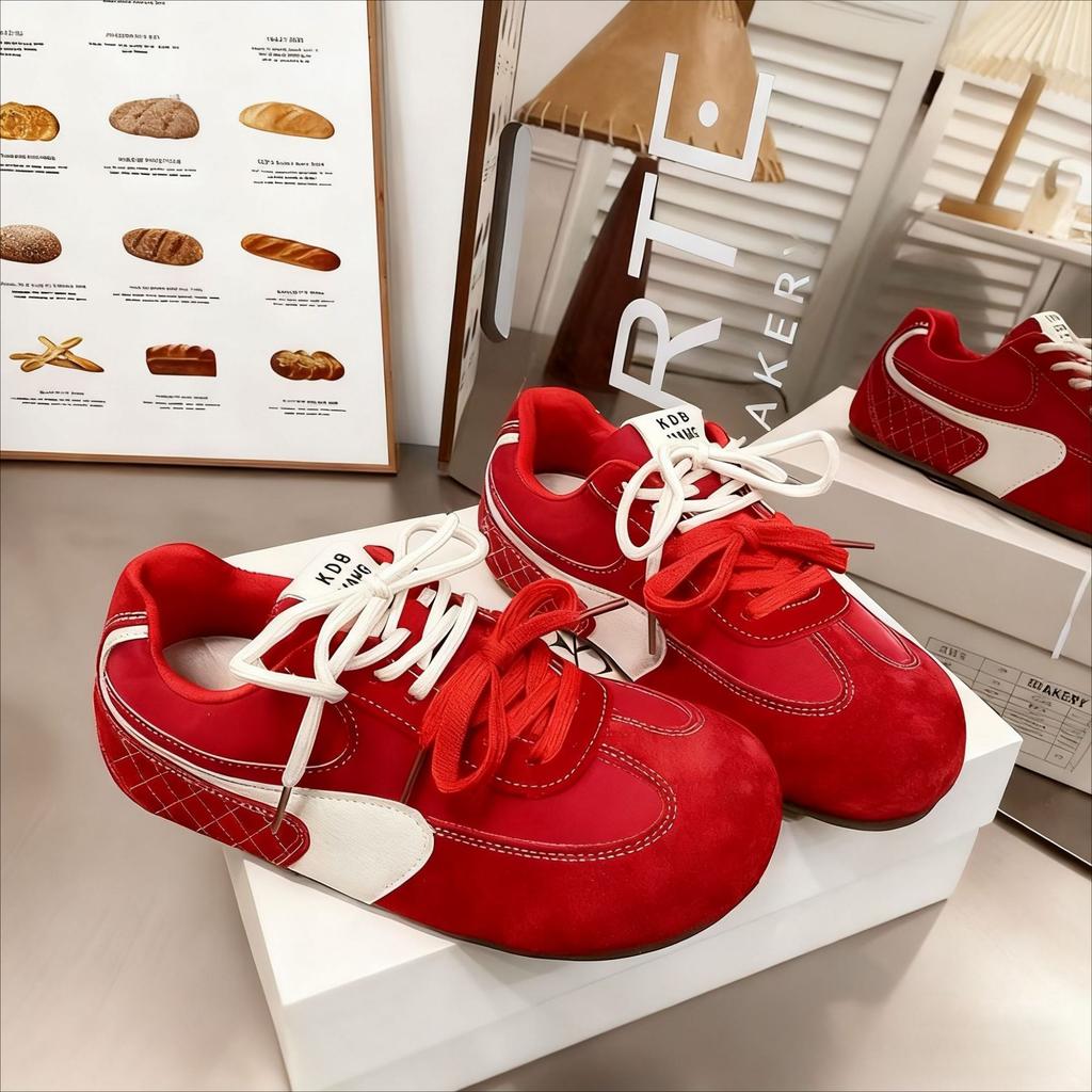 Dexun board shoes women's autumn new chic niche puff bread shoes Forrest Gump