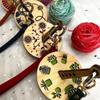 5Pcs Tragbare Handgelenk Garn Halter Für Stricken Häkeln Garn Holz Schüssel Organizer Handwerk Und Stickerei Zubehör Nähen Liefert