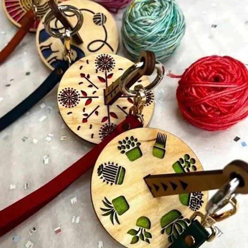 5Pcs Tragbare Handgelenk Garn Halter Für Stricken Häkeln Garn Holz Schüssel Organizer Handwerk Und Stickerei Zubehör Nähen Liefert