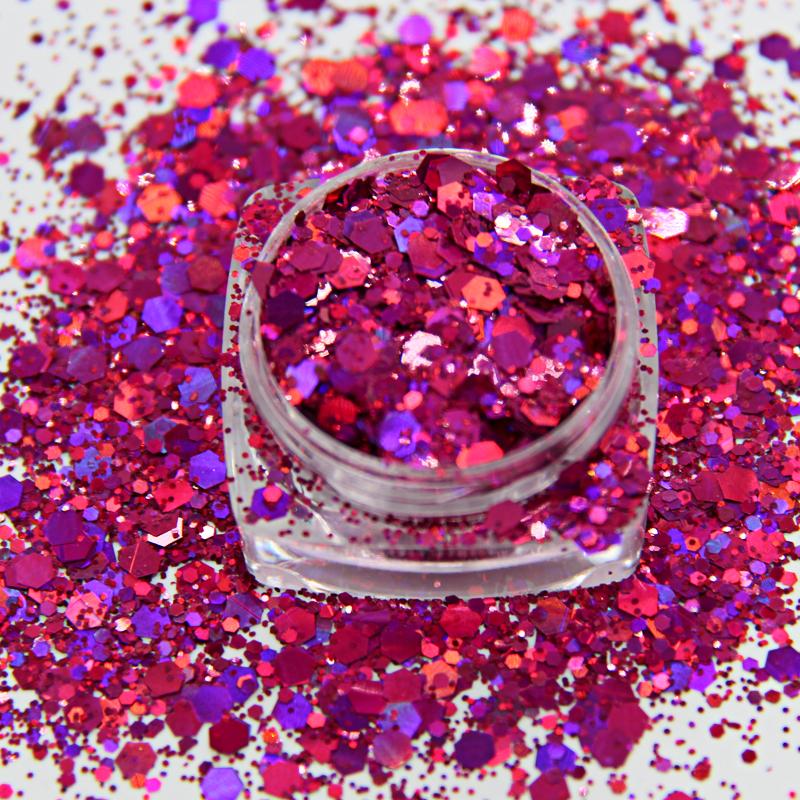 Holographic Cosmetic Christmas Decorations Chunky Glitter Nail Iridescent Flakes Sparkles Face Body Hair Nail Glitter Sequins