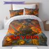 The Elder Scrolls  Bedding Quilt Set Quilt Cover Pillowcase Home Decoration Birthday Gift (1 * duvet cover + 2 * pillowcase, without core)