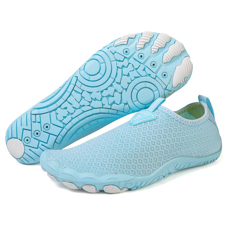 

Унисекс Уличная Пляжная Обувь Противоскользящая Дышащая Мягкая Подошва Обувь для Босиком для Брода Лето Обувь для Скалолазания Плавания 46 небесно-голубой