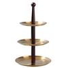 Round Metal Dessert and Fruits Tray Modern Stainless Steel Candy Fruit Display Holders for Home and Event Decoration