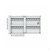 120 Key Holder Cabinet Lockable SurfaceMounted Powder Coated Security Storage for Hotel,