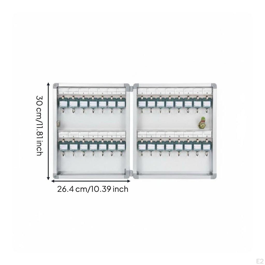 120 Key Holder Cabinet Lockable SurfaceMounted Powder Coated Security Storage for Hotel,