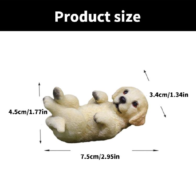 Detailed Golden Retrievers Puppy Dog Resins Miniature Figure Ornament for Creative Landscape and Home Desktop Decors