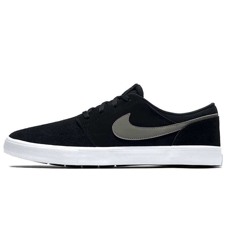 Nike Sb Portmore Ii Solar Черный Темно-серый Белый 880266-001 36.5