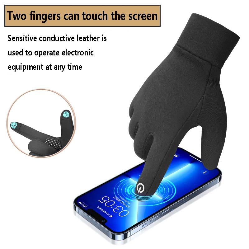 Autumn and winter warm gloves, cycling gloves, men's and women's windproof and non-slip gloves, running and outdoor sports glove