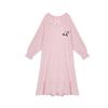 Girls Winter Velvet Nightgown Embossed Thick Warm Long Sleeve Mid Length Sleep Dress Kids Cozy Pajamas Matching Family Robe