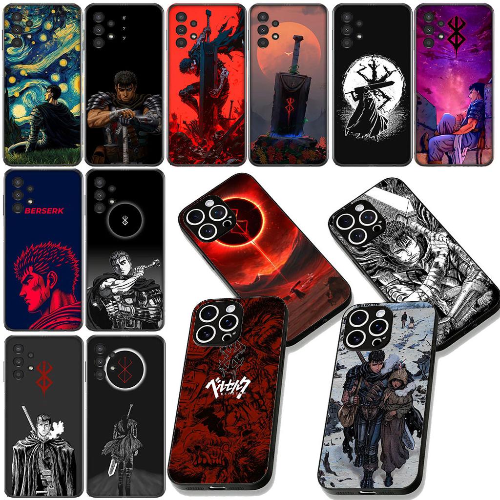 Berserk Anime Guts Phone Case for Apple iPhone 16 17 Air 14 15 Pro Max Plus 16+ 16E 14+ ProMax Cover Casing