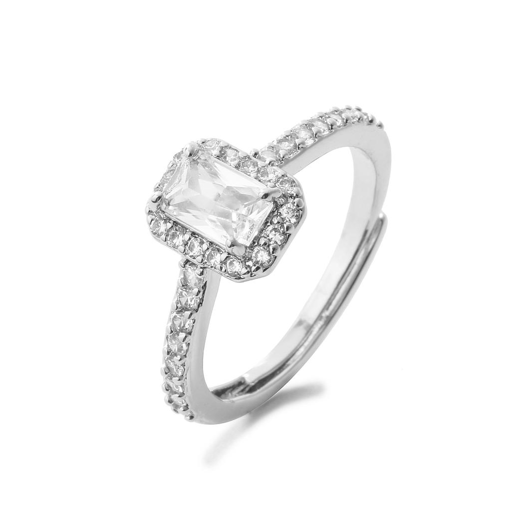 HECHENG,Ring For Women Zircon Star Love Heart Geometric Finger Fashion Zircon Gifts Charm Sweet Zircon
