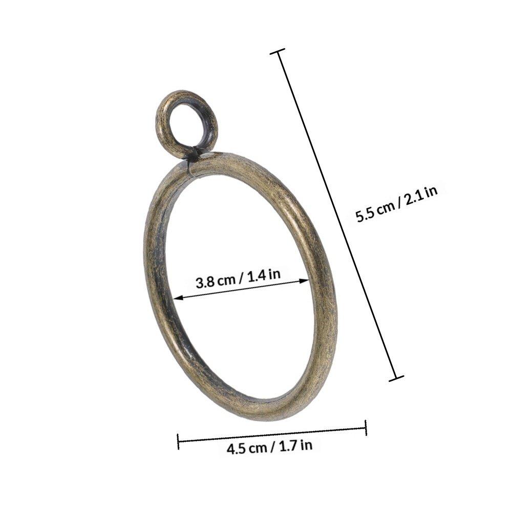 10Pcs Eyelet Curtain Rings Thick Metal Heavy-Duty Drapery Rings for Roman Shades Sliding Window Treatments Bathroom Shower