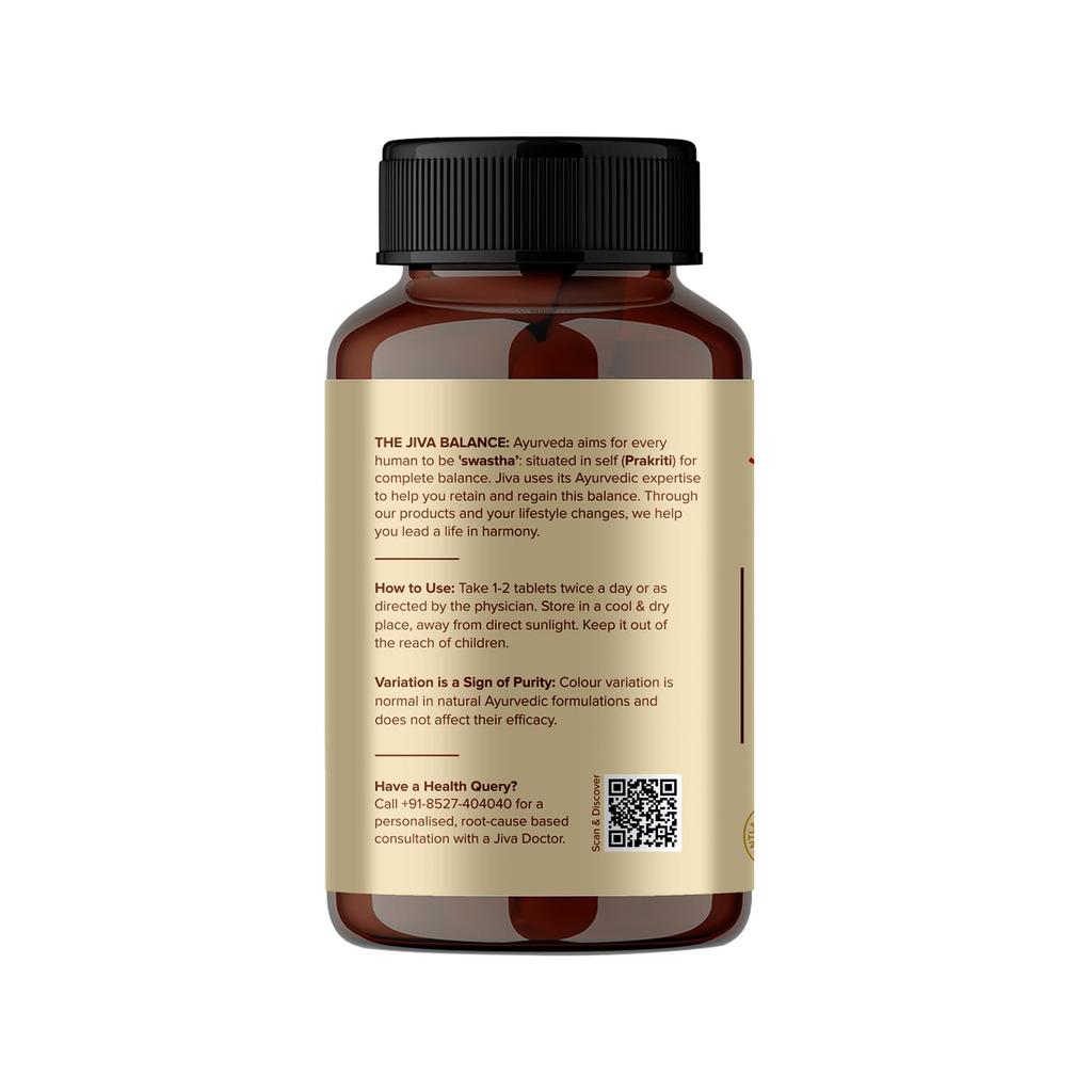 Jiva Amla Tablets 500mg 120 Tablet X ack of 3 | Antioxidant-Rich Vitamin C Supplement for Digestion and Vision Support