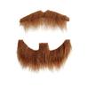 Costume Mustache and Goatee Set with Adhesive Wear for Cosplay Looks, Theater Outfits, Party Styling and Booth Photos