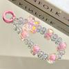 Butterfly Beads Phone Chain Keychain Sweet Girl Anti-Lost Wrist Strap Bracelet Earphone Case Charm Bag Decor