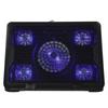 Portable Ultra Slim Silent Laptop Notebook Cooling Pad USB Powered Silent With 5 Fans LED