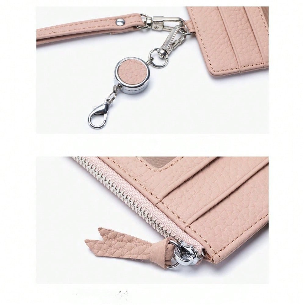 ID Card Bag, Card Cover, Easy-to-pull Buckle, Lanyard Card Bag, Multi-functional Neck ID Cover, Female.