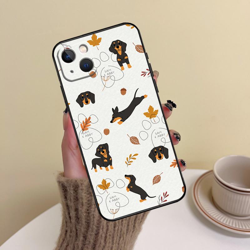 

Cute Dachshund Dog Phone Case For iPhone 15 14 Plus 11 12 13 16 Pro Max Mini 7 8 X XR XS Max Cover iPhone 13 mini