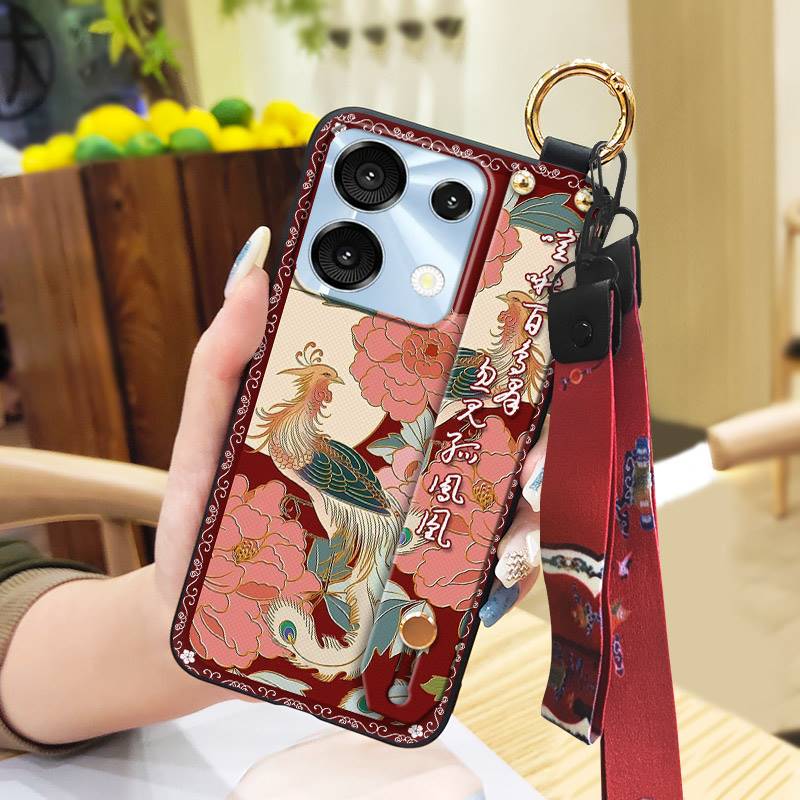 Elderly Lady Durable Phone Case For UMIDIGI G9 5G/Note9 5G For Mom Waterproof Kickstand Phone Holder Ring Back Cover