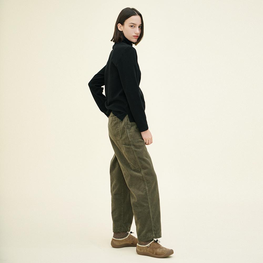 CHIQUITA [Winter 24] Work Pants (Corduroy) Khaki 244505Skh