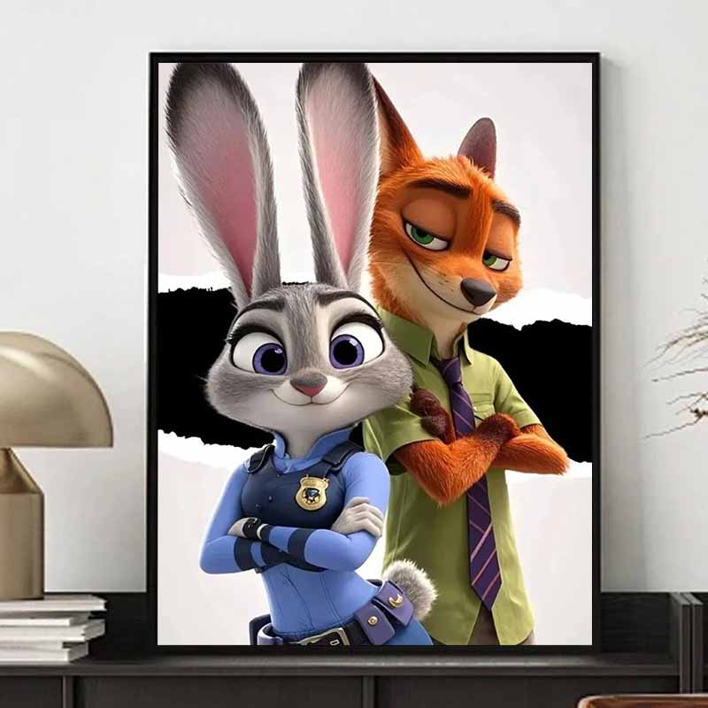 Disney Cartoon Diamond Painting Judy Nick Classic Scenes 5D Diy Art Cross Stitch Kit Mosaic Embroidery Home Decor Gift