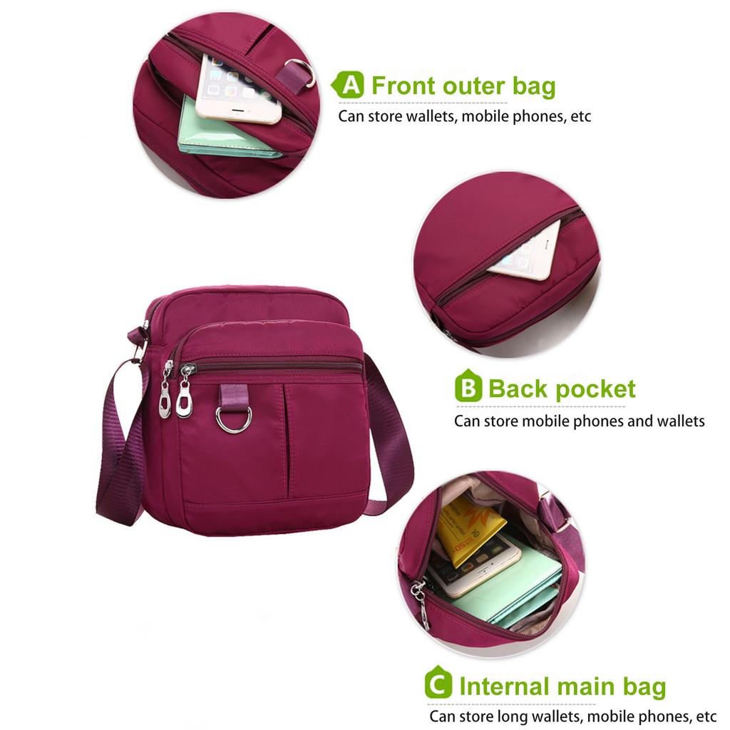 Crossbody Bag For Men, With Zipped Pocket, Wearable And Easy Man Bag Crossbody Hiking Walking Biking Travel Cycling