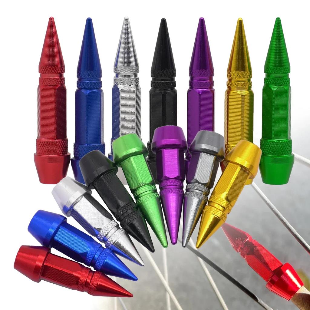 4Pcs 45/60mm Tire Valve Stem Cover Spiked Wheel Valve Cover Bicycles Tyre Hub Valve Stem Cover Motorcycle Tire Valves Covers Hat